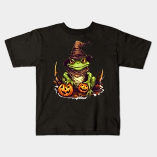 Frog Halloween Spooky Kids T-Shirt